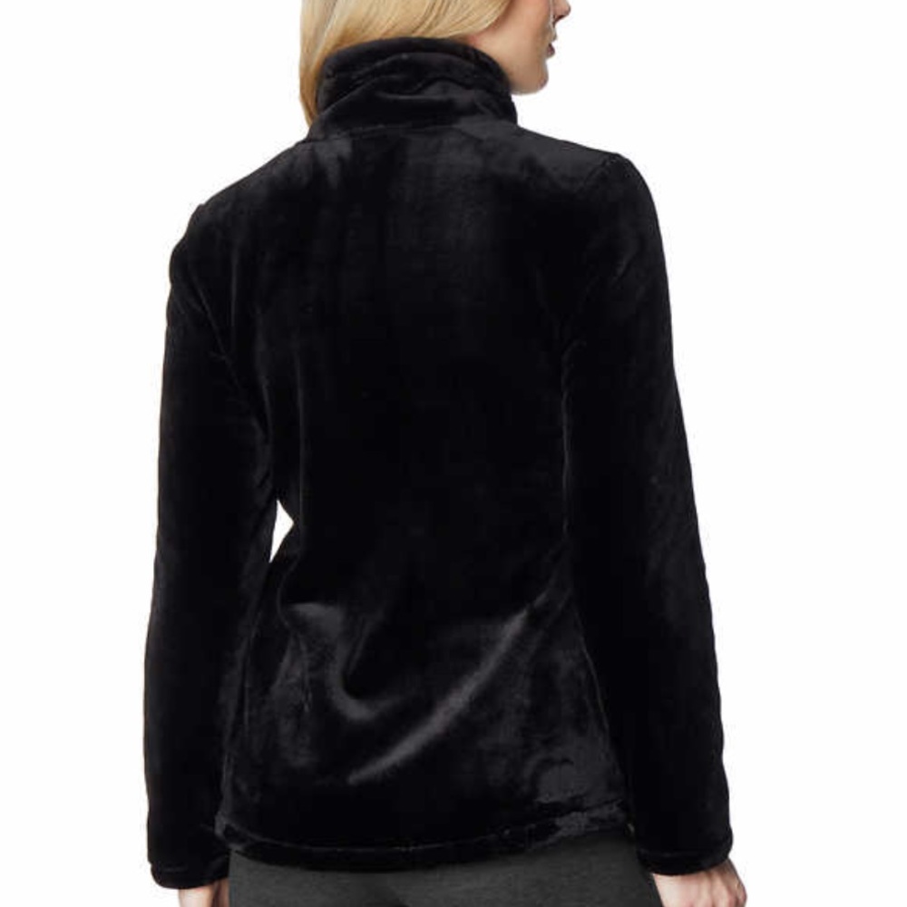 🔥 Black Plush Zip Up Sweatshirt Size 2X Size XXL - Picture 3 of 3